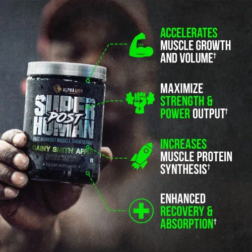 Miniatura 2 de Alpha Lion Superhuman Post Workout Recovery, Bebida Constructora de Músculo, Polvo de Creatina + Más para el Crecimiento Muscular Magro, Fuerza