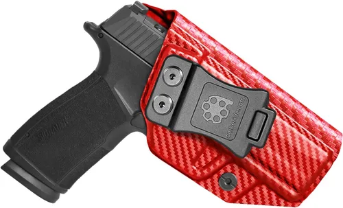 Miniatura 13 de Amberide Sig P365 XMacro IWB Holster, Kydex-Boltaron dentro de la cintura para P365 XMacro 0.354 in, extracción rápida, retención segura, 0-30° Cant
