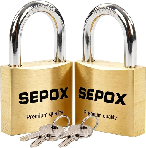 Miniatura 11 de SEPOX® 16 candados de latón macizo resistentes de 1.575 pulgadas con las mismas llaves, 24 unidades, cuerpo a prueba de intemperie de 1-9/16 16pcs