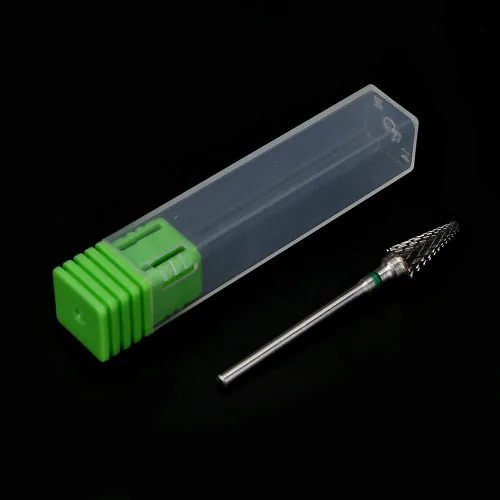 Miniatura 8 de Pongnas Broca de uñas de acero de tungsteno, brocas de manicura para manicura y pedicura eléctrica, accesorios de cabeza de molienda (verde)