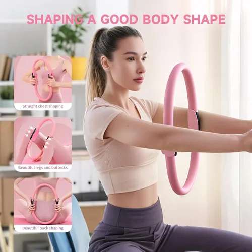 Miniatura 5 de Kit esencial de pilates – Juego de equipo de pilates para el hogar – con anillo de pilates tonificante y bandas de resistencia largas y bandas