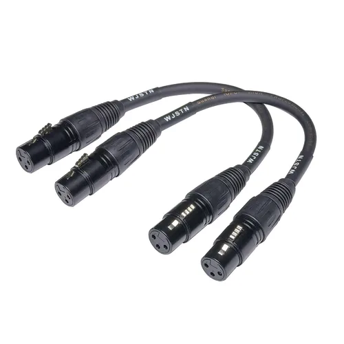 Miniatura 2 de WJSTN Suanqi - Cable XLR para micrófono, cable de micrófono equilibrado de 3 pines, XLR hembra a hembra, cables de conexión DMX con 2