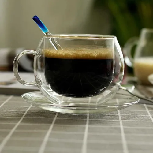 Miniatura 5 de Demitasse - Cucharas de café expreso, mini cuchara de café, cucharas pequeñas de vidrio de 4.33 pulgadas para té, cuchara mezcladora de varilla