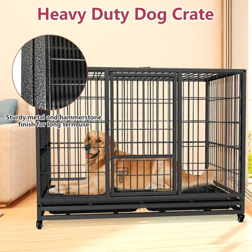 Miniatura 2 de Jaula para perros resistente, perrera indestructible para interiores para perros grandes, jaula para perros de alta ansiedad, perrera grande