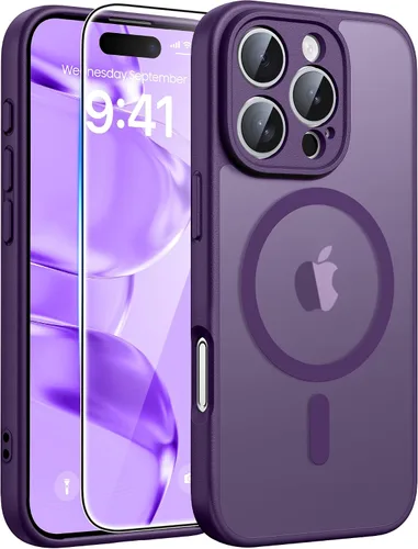 Miniatura 356 de FNTCASE - Funda para iPhone 16 Pro: magnética, mate, translúcida, de grado militar, protectora contra caídas, resistente, fina, duradera y a prueba