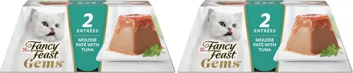 Miniatura 17 de Fancy Feast Gems Pate - Mousse de comida para gatos con atún y un halo de salsa sabrosa para gatos, paquete de 8, cajas de 4 onzas