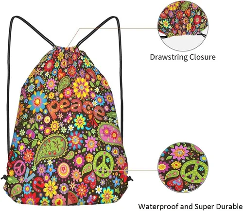 Miniatura 5 de No Drama Llama Cordón Bolsas Mochila Bolsa Gimnasio Saco Bolsa con Cordón, Multi-a40, Mochilas de viaje