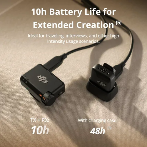 Miniatura 4 de DJI Mic Mini (2 TX + 1 RX), audio rico en detalles, micrófono inalámbrico Lavalier para cámara/Android, Vlog para 2 personas, producción en