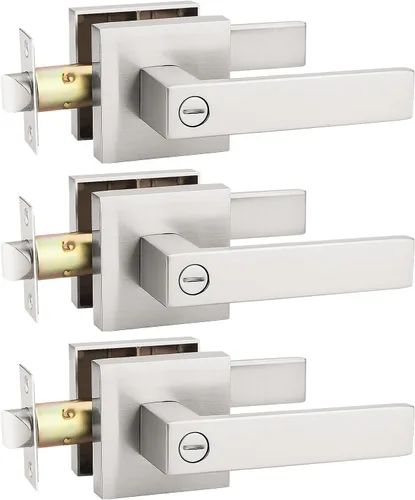Miniatura 63 de KNOBWELL - Juego de cerradura con 1 picaporte resistente para puertas de una cara, ideal para puertas interiores reversibles, 0.93 libras