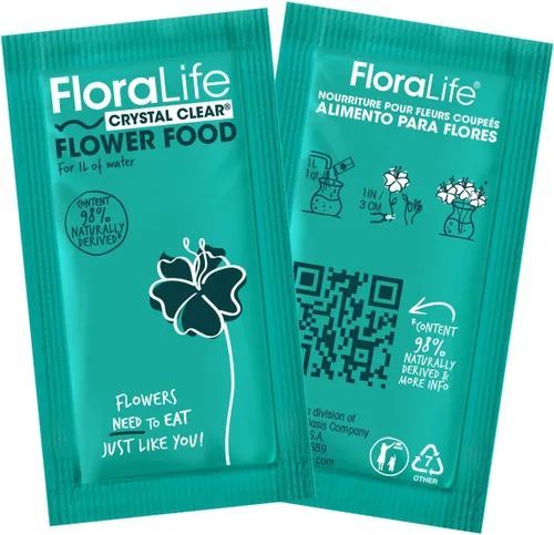 Miniatura 2 de Cut Flower Food Floralife Crystal Clear 100 paquetes en polvo (paquetes de 0.35 oz, no el 0.18 oz)