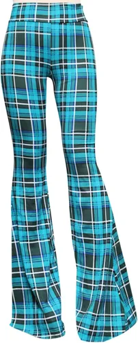 Miniatura 61 de ShopMyTrend - Pantalones de yoga largos con piernas anchas y acampanadas estilo palazzo, con cintura alta, para mujer