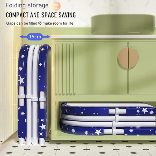Miniatura 3 de Bañera Portátil Bañera Portátil Tina Portátil para Adultos Tina Plegable para Adultos, 43.3 Pulgadas Bañeras Independientes Grandes para Baño, Baño