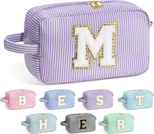 Miniatura 57 de Bolsa de Maquillaje con Inicial YOOLIFE - Regalos de Cumpleaños para Mujeres, Niñas, Mamá, Hija, Amigas, Hermana, Maestra, Regalos de Propuesta