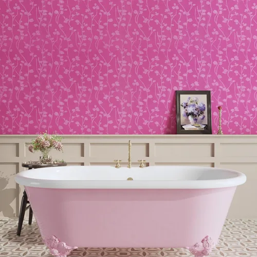 Miniatura 3 de CRE8TIVE Papel tapiz rosa claro para despegar y pegar, papel de contacto rosa sedoso en relieve para armarios, cajones, 12 x 80 pulgadas, hojas