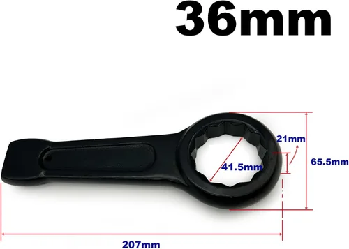 Miniatura 2 de Slogging Box End Striking Ring Llave métrica Slugging Llave plana de un solo anillo 1.417 in