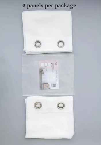 Miniatura 7 de PI - Cortinas traslúcidas con paneles pequeños, cortina transparente para ventana de cocina, mirador, 2 paneles