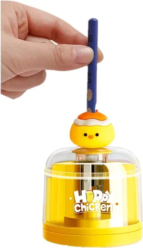 Miniatura 6 de Kawaii - Sacapuntas eléctrico Kawaii Adorable para alumnos, estudiantes, escuela primaria, aula manual (azul)