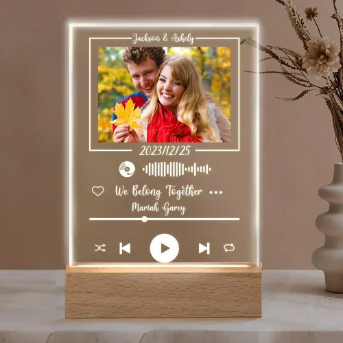 Miniatura 7 de ShineSand Placa personalizada de Spotify con imagen, placa de música acrílica personalizada con foto, regalos personalizados para novio, novia
