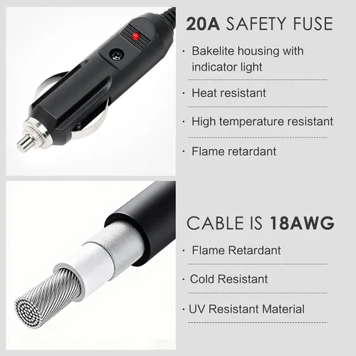 Miniatura 6 de Adaptador de cargador de coche de 12 V CC, enchufe macho de encendedor de cigarrillos de 0.217 in x 0.098 in para cámara, CCTV, refrigerador
