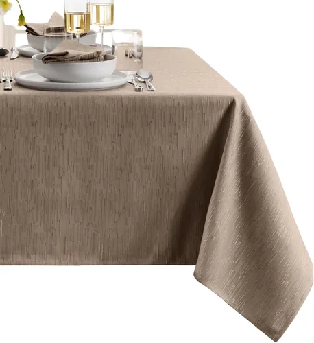 Miniatura 24 de Elrene Home Fashions - Mantel Continental de textura sólida resistente al agua, manchas y arrugas, 70 pulgadas, redondo, color gris pardo