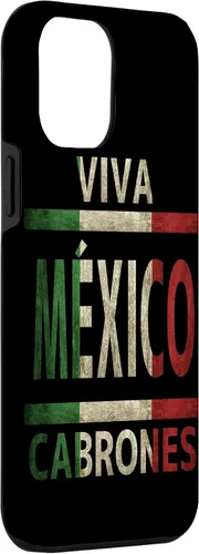 Miniatura 3 de Carcasa para iPhone 12 Pro Max Viva México Cabrones con bandera mexicana