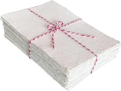 Miniatura 8 de Papel de algodón de 10.58 oz/m², suave, texturizado, hecho a mano, para invitaciones, obras de arte, papelería y manualidades (paquete de 25)