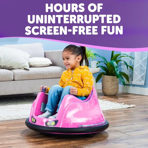 Miniatura 6 de Flybar FunPark Auto Chocador de 6 V para Niños Pequeños, Juguetes Eléctricos de Montar para Niños, Bebé, Edades de 1.5 a 4 Años, Luces LED, Giro