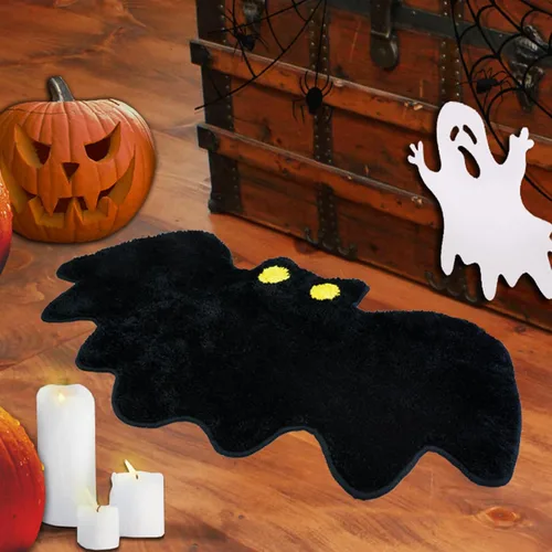 Alfombra de baño de Halloween para decoración de baño, tapete de baño de murciélagos góticos, antideslizante, lindas alfombras para cocina,