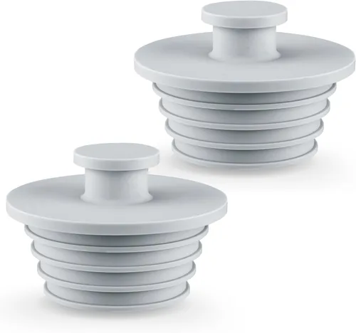 Miniatura 9 de Aluvor Tapón para bañera, 2 piezas, tapón de fregadero, tapón de bañera, tapón de drenaje de ducha de baño, tapón de drenaje de bañera de silicona