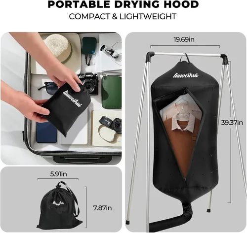 Miniatura 7 de Secadora de ropa portátil – Secadora de ropa de viaje – Ideal para pequeñas cargas de prendas ligeras, además de artículos pequeños como ropa