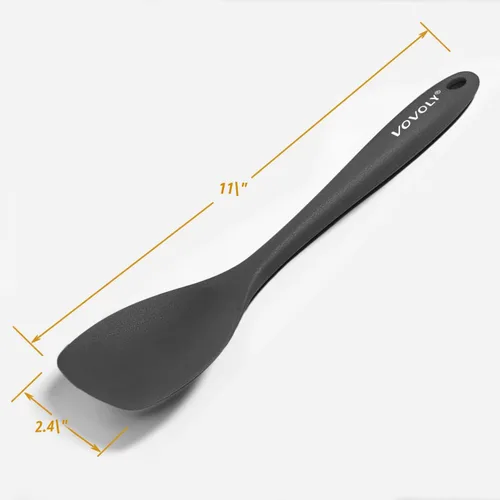 Miniatura 6 de Juego de espátulas de silicona mejorado, Vovoly espátulas de goma resistentes al calor, rascadores flexibles antiadherentes sin costuras para Juego