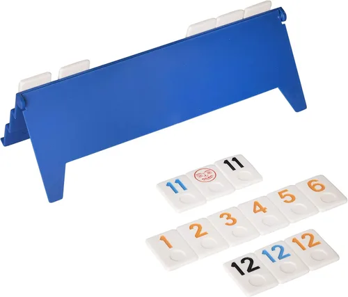 Miniatura 7 de Point Games Juego clásico de Rummy Cube de tamaño completo, con estantes plegables de 3 niveles y azulejos, en una bolsa de viaje de lona súper