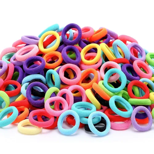 Miniatura 9 de 200 ligas pequeñas para el cabello, sin arrugas, soporte elástico para cola de caballo, accesorios para el cabello para bebés, niñas y niños