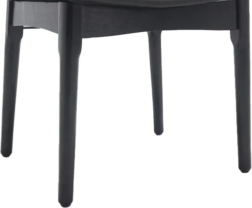 Miniatura 7 de VESCASA Juego de 2 sillas de comedor de mediados de siglo, sillas de comedor tapizadas de piel sintética, sillas de comedor de madera maciza