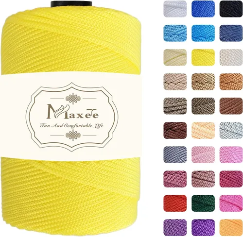 Miniatura 60 de Cordón de macramé premium de poliéster 3 mm × 218 yardas, cordón de macramé 100% polipropileno de 3 mm, ideal para crochet, colgadores de pared, 30