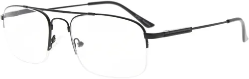 Miniatura 13 de Eyekepper Anteojos de lectura de titanio con memoria para hombre y mujer, puente flexible y lectores de sienes (dorado, +1.25)