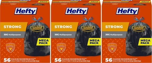 Miniatura 10 de Bolsas para basura Hefty Grandes, Resistentes para basura , 30 Galones, 56