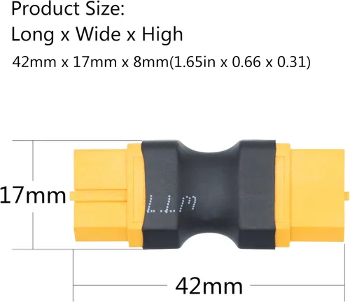 Miniatura 6 de Adaptador de conector XT60 hembra a hembra, conector XT60 sin adaptador de cable convertidor para RC Lipo Battery Drone Toy Car etc. (2 piezas)
