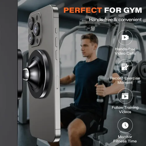 Miniatura 7 de A2C Soporte magnético para teléfono de gimnasio totalmente metálico, regalo de entrenamiento de alta gama para hombres y mujeres