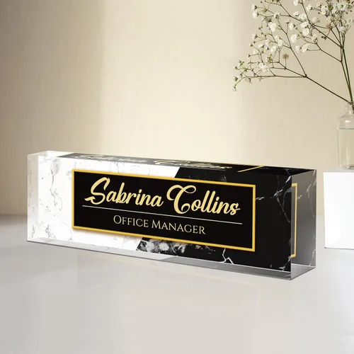 Miniatura 31 de Placa de nombre personalizada para escritorio, placa de nombre de escritorio personalizada, regalos de agradecimiento a los empleados, accesorios