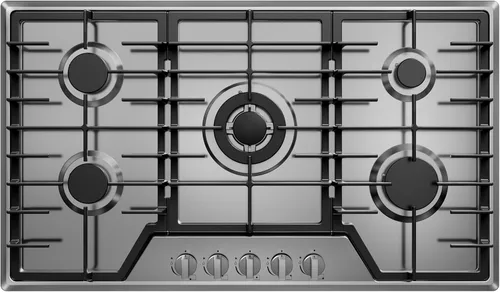 Placa de cocina de gas de 36 pulgadas con 5 quemadores sellados, estufa empotrable de acero inoxidable con rejillas de hierro fundido aptas para