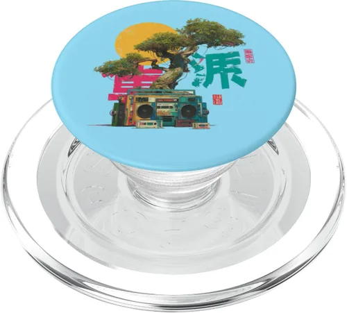 Miniatura 8 de Retro Boombox Cassette Player PopSockets Adhesive PopGrip