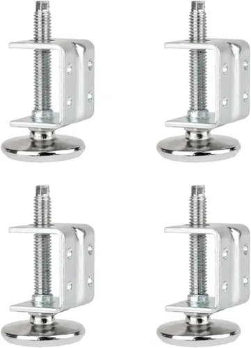 Miniatura 15 de POWERTEC Pies niveladores roscados 4PK con insertos roscados de 3/8"-16, pies ajustables resistentes para muebles con almohadillas grandes