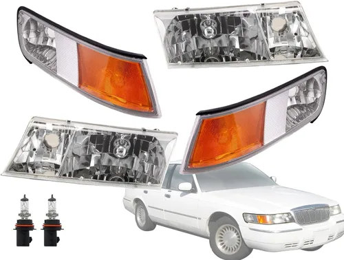 Miniatura 24 de APA - Lámpara de repuesto para faros delanteros con bisel gris para Dakota 1991 1992 1993 1994 1995 1996 con paquete AERO Driver lado izquierdo