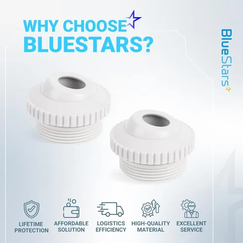 Miniatura 10 de BlueStars Boquillas de chorro de piscina mejoradas SP1419D de flujo direccional Hydrostream Return Jet compatibles con globo ocular giratorio