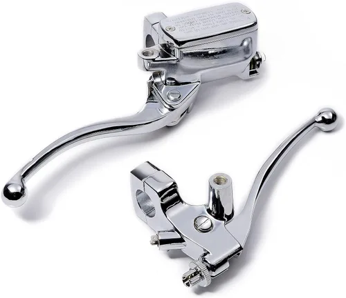 Miniatura 7 de Astra Depot 1 palanca de embrague izquierda de 1 pulgada + 1 cilindro maestro de freno hidráulico derecho de 1 pulgada para motocicleta universal