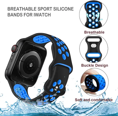 Miniatura 3 de Compatible con correa para Apple Watch para niños de 1.49, 1.57, 1.61, 1.65, 1.73, 1.77 y 1.85 pulgadas, correa deportiva de silicona suave