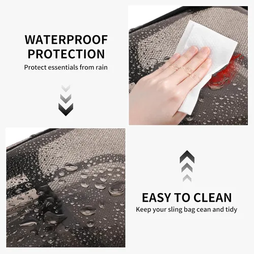 Miniatura 8 de MOONBABY Bolsa transparente para eventos en estadios, mochila transparente para mujer, impermeable, de poliuretano termoplástico, riñonera cruzada