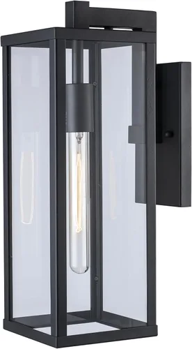 Miniatura 4 de Trans Globe Importaciones 40751 BK - Farol de pared transitorio de una luz de la colección Oxford, acabado negro