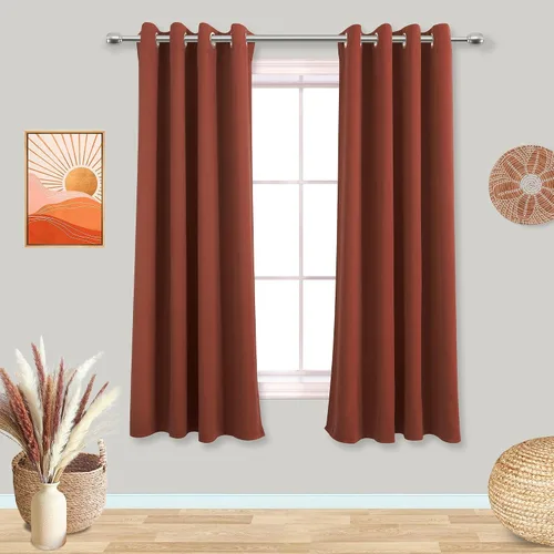 Miniatura 93 de Mrs.Naturall Cortinas Azul Real para Dormitorio, Cortinas Opacas Cortas Medianas Azul Cobalto para Cocina Decoración de Habitación de Adolescentes